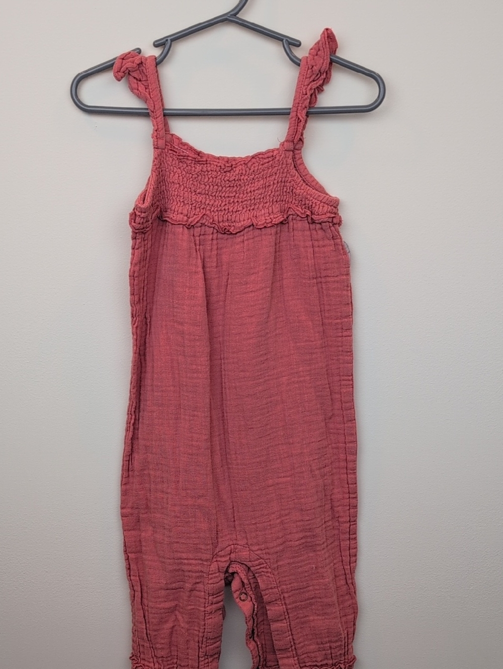 L'ovedbaby Smocked Strap Romper - Rose 18-24M